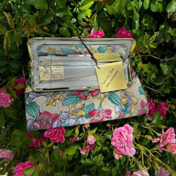 Oscar de la Renta Vintage Floral Cosmetic Bag NWT - Picture 8 of 14